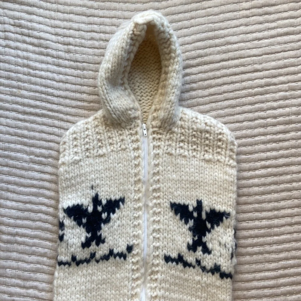 Wool Cowichan Baby Bunting Bag - Picture 2 of 8
